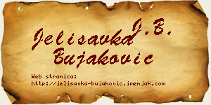 Jelisavka Bujaković vizit kartica